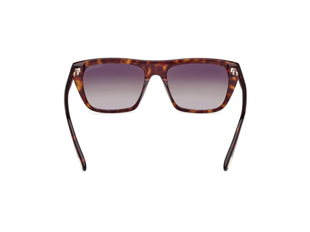 Sonnenbrillen Tom Ford Aslan FT1175 (52B) farbe avana scura form rechteckig gläser fumo grad.