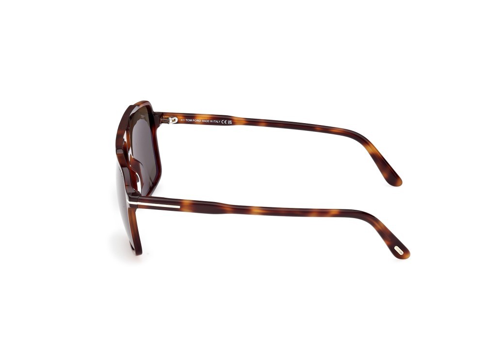 Sunglasses Tom Ford Kemp FT1177 (53N) color avana bionda shape navigator lenses verde