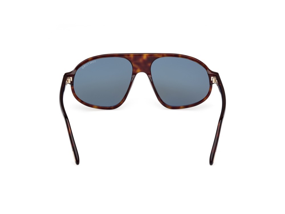 Sonnenbrillen Tom Ford Erol FT1178 (52N) farbe avana scura form aviator gläser verde