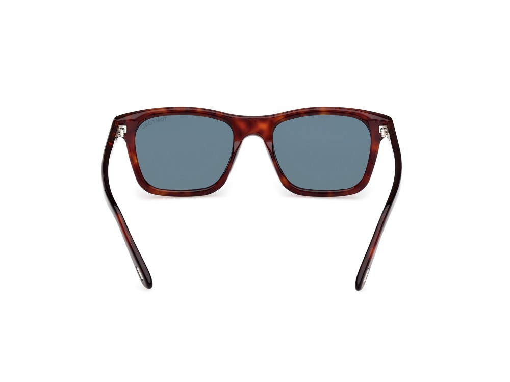 Sunglasses Tom Ford Barron FT1179 (54V) color avana rossa shape square lenses blu