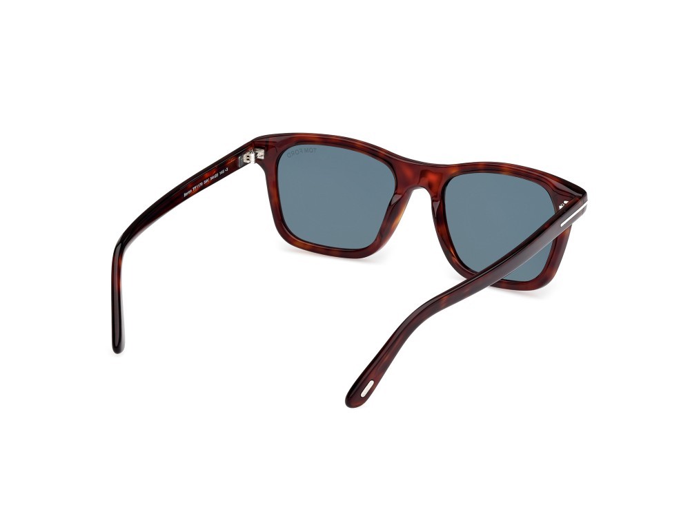 Sunglasses Tom Ford Barron FT1179 (54V) color avana rossa shape square lenses blu