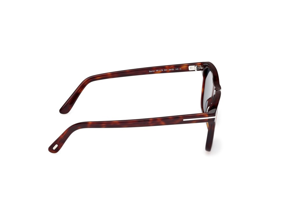 Sunglasses Tom Ford Barron FT1179 (54V) color avana rossa shape square lenses blu