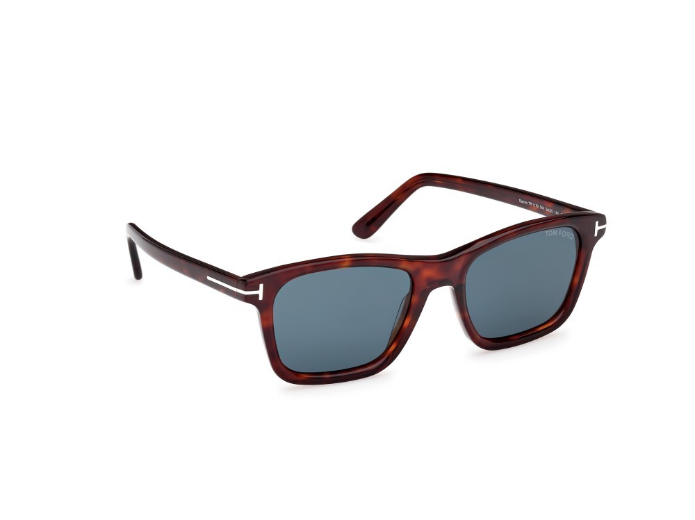 Sunglasses Tom Ford Barron FT1179 (54V) color avana rossa shape square lenses blu