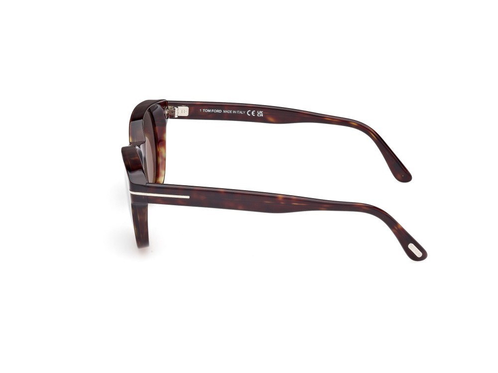 Sunglasses Tom Ford Mert FT1180 (52A) color avana scura shape round lenses fumo
