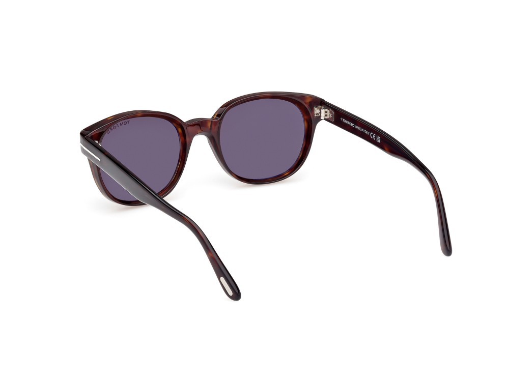 Sunglasses Tom Ford Mert FT1180 (52A) color avana scura shape round lenses fumo