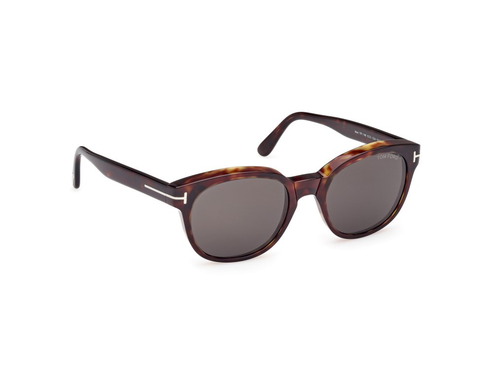 Sunglasses Tom Ford Mert FT1180 (52A) color avana scura shape round lenses fumo