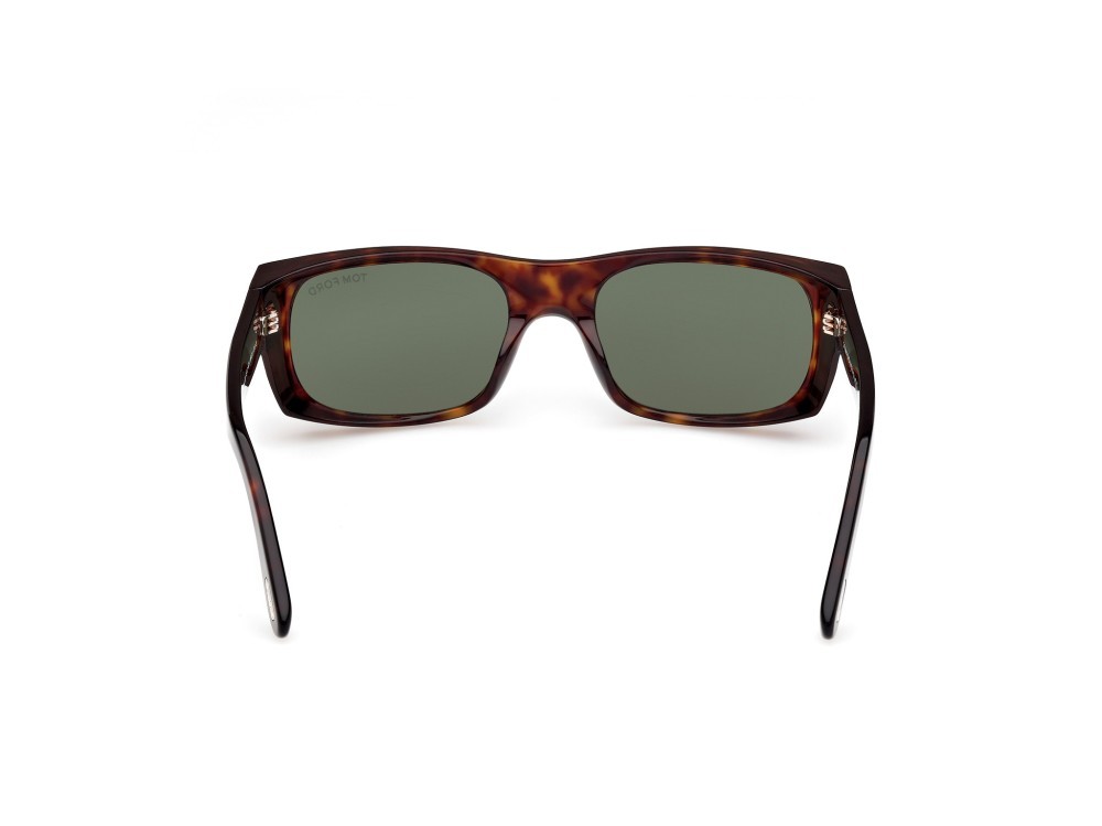 Sonnenbrillen Tom Ford Juan FT1181 (52N) farbe avana scura form rechteckig gläser verde