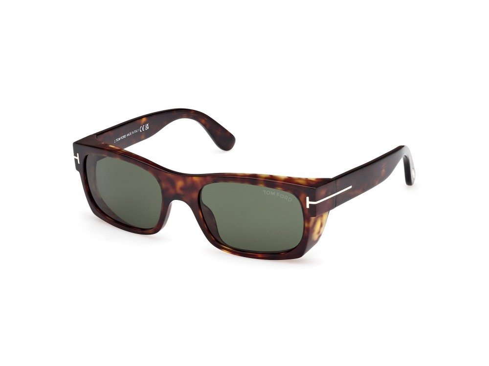 Sonnenbrillen Tom Ford Juan FT1181 (52N) farbe avana scura form rechteckig gläser verde