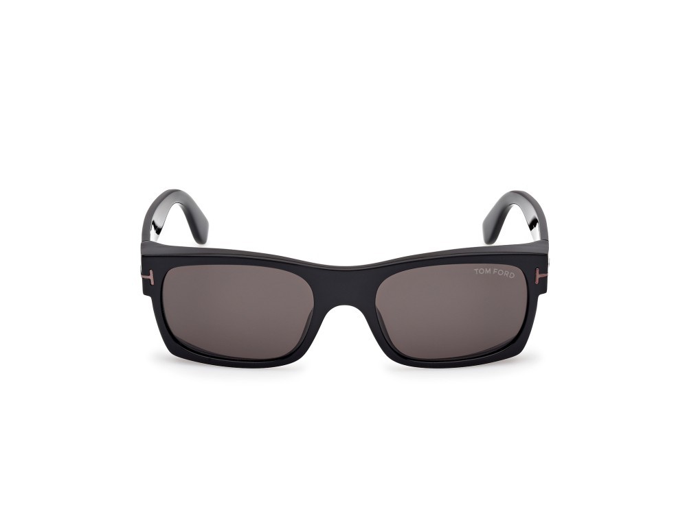 Sunglasses Tom Ford Juan FT1181-N (01A) color nero lucido shape rectangle lenses fumo