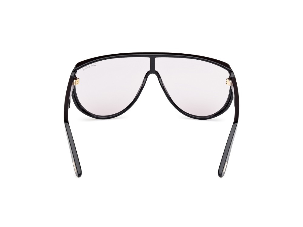 Occhiali da sole Tom Ford Achilles FT1182 (01A) colore nero lucido forma mask lenti fumo