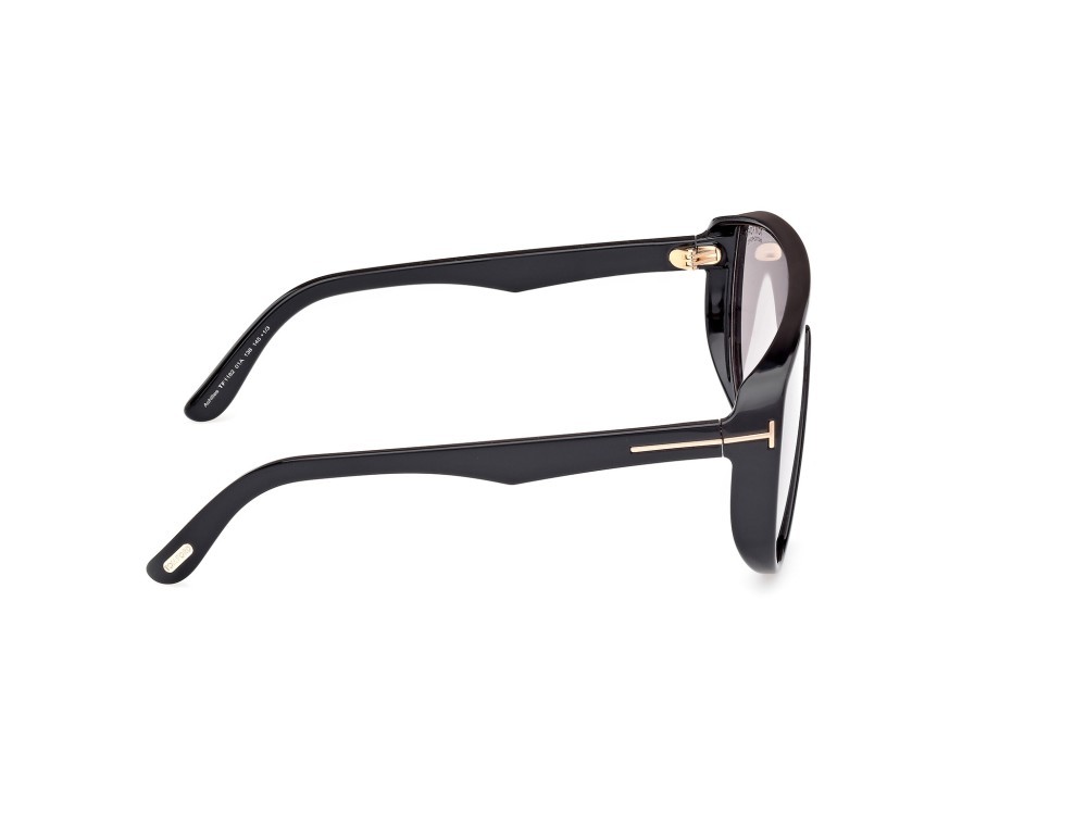 Occhiali da sole Tom Ford Achilles FT1182 (01A) colore nero lucido forma mask lenti fumo