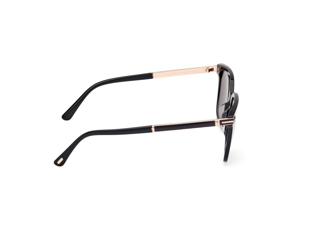 Sunglasses Tom Ford Jochem FT1183 (01R) color nero lucido shape square lenses verde polarizzato
