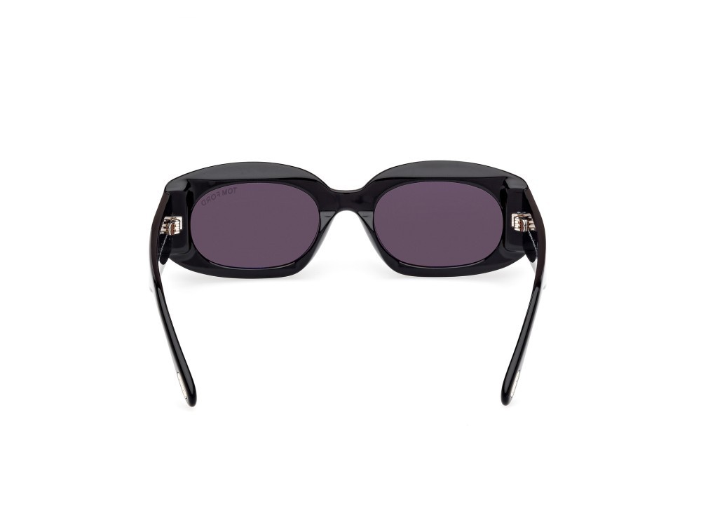 Occhiali da sole Tom Ford Cielle FT1187 (01A) colore nero lucido forma ovale lenti fumo