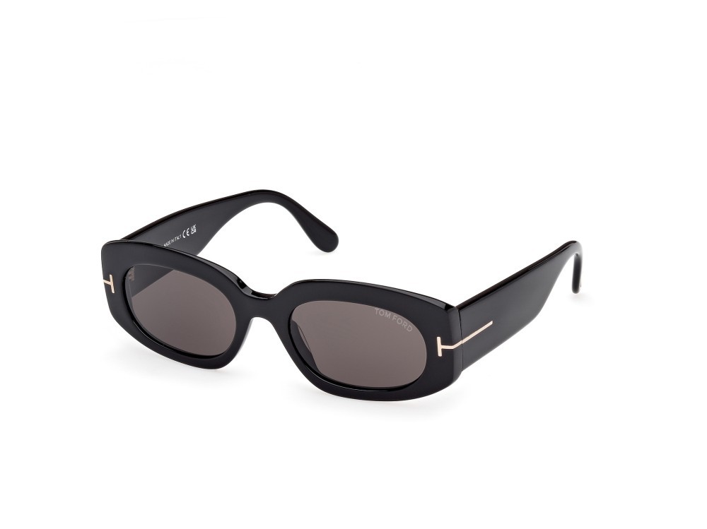 Occhiali da sole Tom Ford Cielle FT1187 (01A) colore nero lucido forma ovale lenti fumo