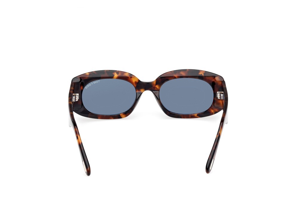 Occhiali da sole Tom Ford Cielle FT1187 (52N) colore avana scura forma ovale lenti verde