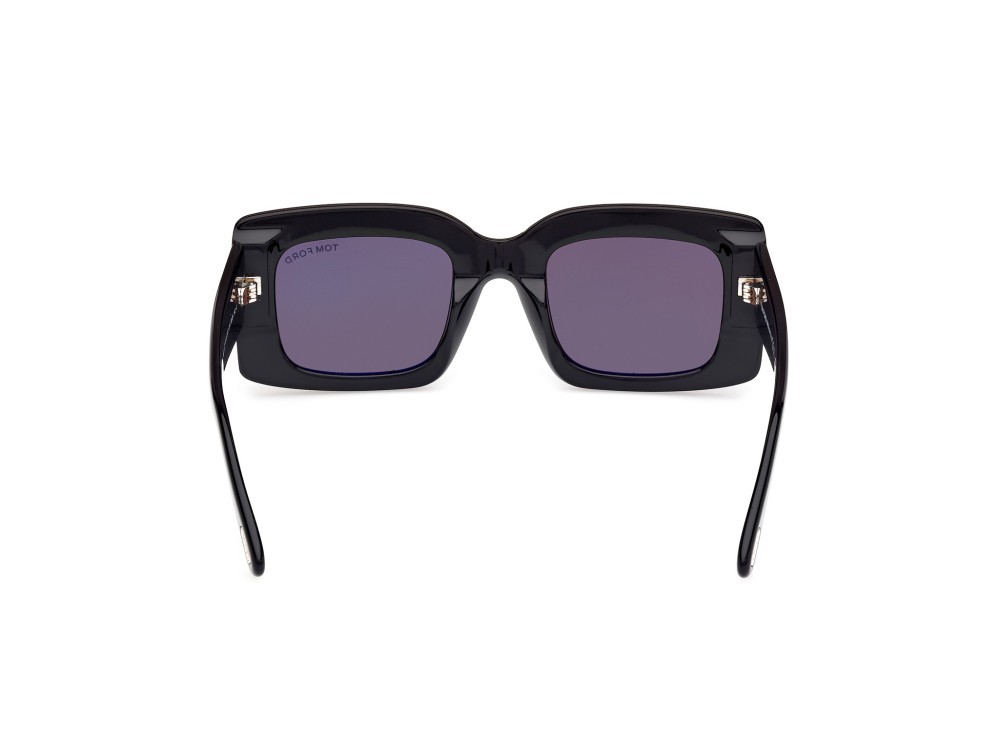Sonnenbrillen Tom Ford Brigitta FT1188 (01A) farbe nero lucido form rechteckig gläser fumo