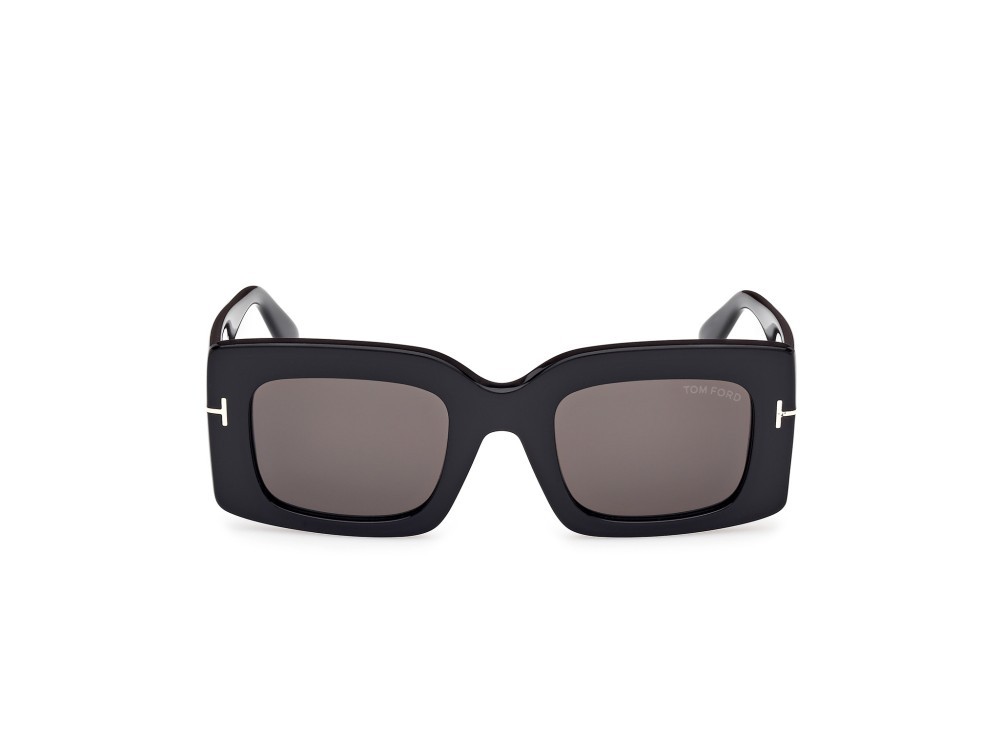 Sonnenbrillen Tom Ford Brigitta FT1188 (01A) farbe nero lucido form rechteckig gläser fumo