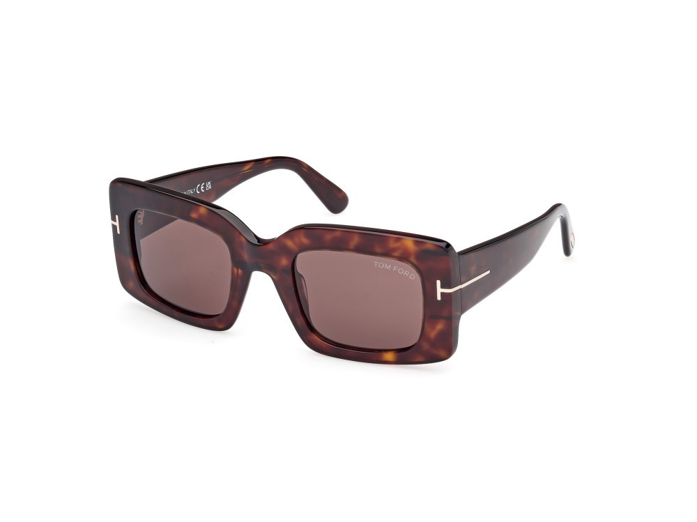 Sonnenbrillen Tom Ford Brigitta FT1188 (52E) farbe avana scura form rechteckig gläser marrone