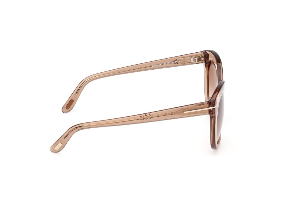 Sunglasses Tom Ford Odette FT1189 (45F) color marrone chiaro lucido shape butterfly lenses marrone sfumato
