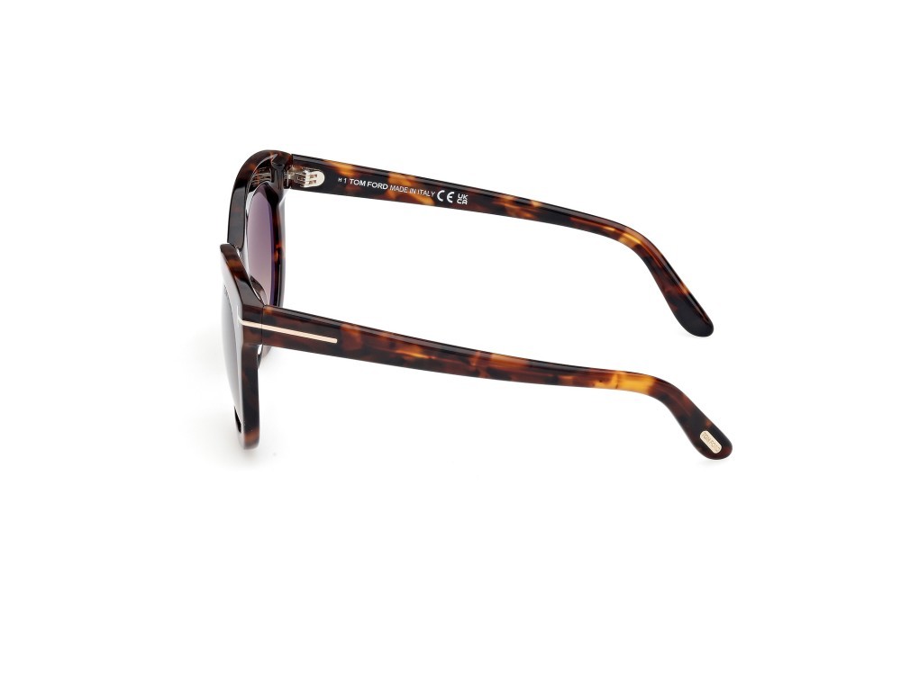 Sunglasses Tom Ford Odette FT1189 (52F) color avana scura shape butterfly lenses marrone sfumato