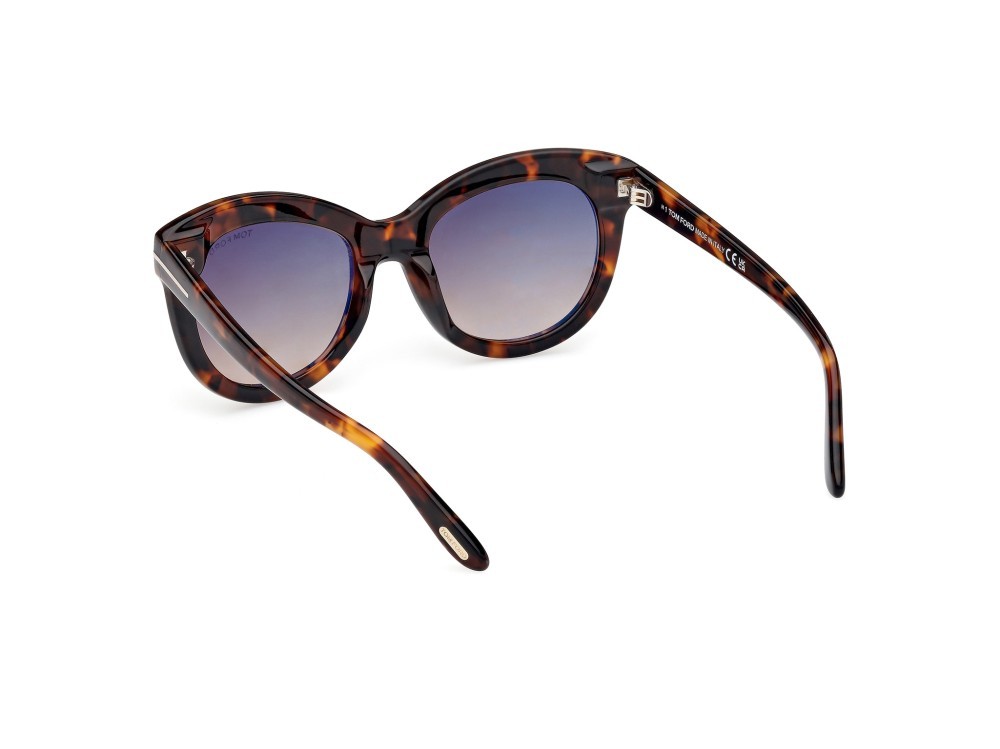 Sunglasses Tom Ford Odette FT1189 (52F) color avana scura shape butterfly lenses marrone sfumato