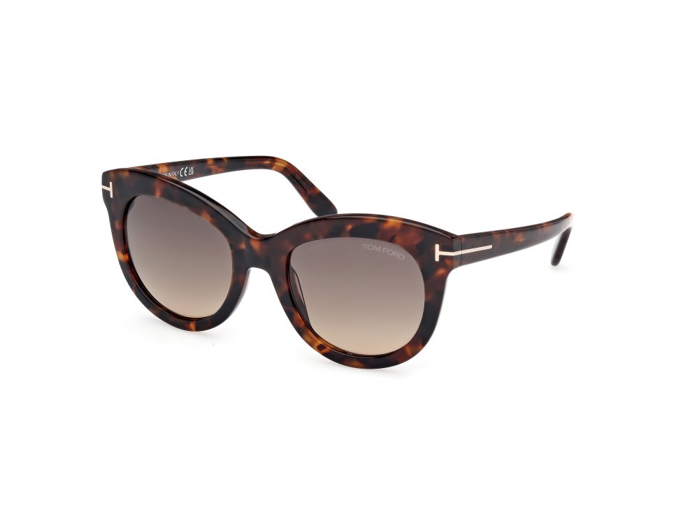 Sunglasses Tom Ford Odette FT1189 (52F) color avana scura shape butterfly lenses marrone sfumato