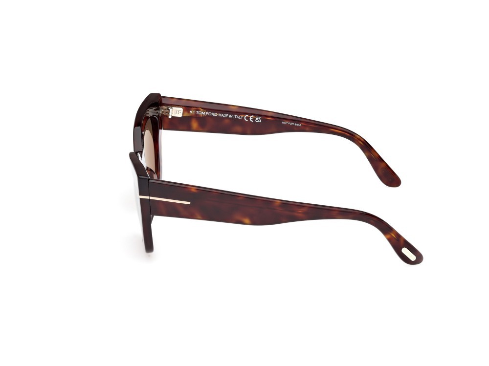 Sonnenbrillen Tom Ford Athena FT1190 (52H) farbe avana scura form cat-eye gläser marrone polarizzato