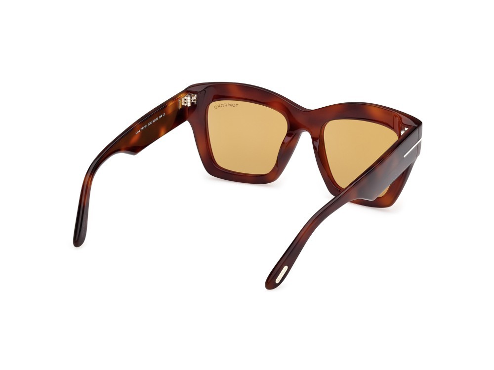 Sunglasses Tom Ford Luna FT1191 (53E) color avana bionda shape butterfly lenses marrone