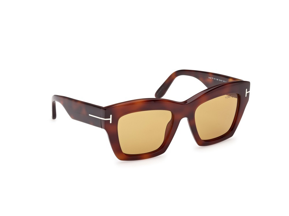 Sunglasses Tom Ford Luna FT1191 (53E) color avana bionda shape butterfly lenses marrone
