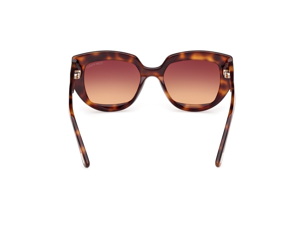 Sunglasses Tom Ford Saltzman FT1192 (53F) color avana bionda shape butterfly lenses marrone sfumato