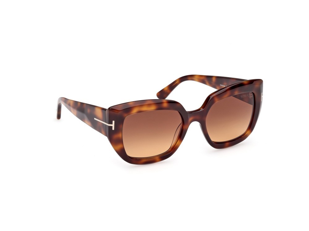 Sunglasses Tom Ford Saltzman FT1192 (53F) color avana bionda shape butterfly lenses marrone sfumato