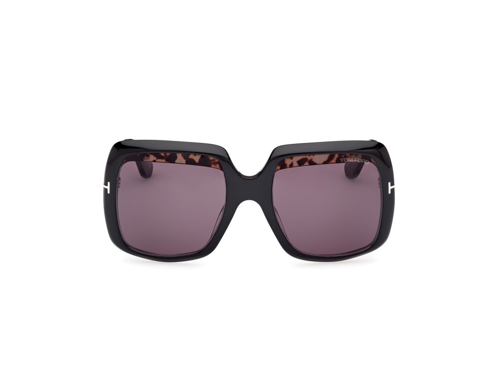 Sonnenbrillen Tom Ford Aurora FT1194 (01A) farbe nero lucido form quadratisch gläser fumo 