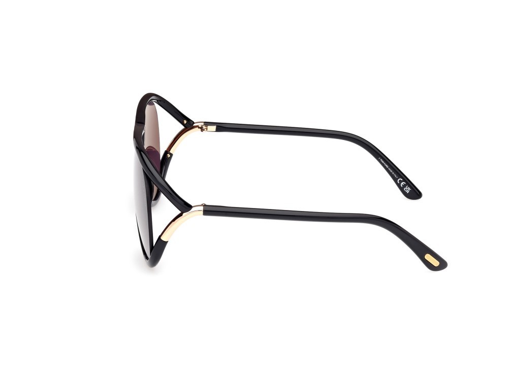 Sonnenbrillen Tom Ford Axel FT1197 (01A) farbe nero lucido form aviator gläser fumo
