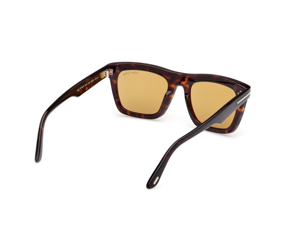 Sunglasses Tom Ford Lelio FT1207 (52E) color avana scura shape square 