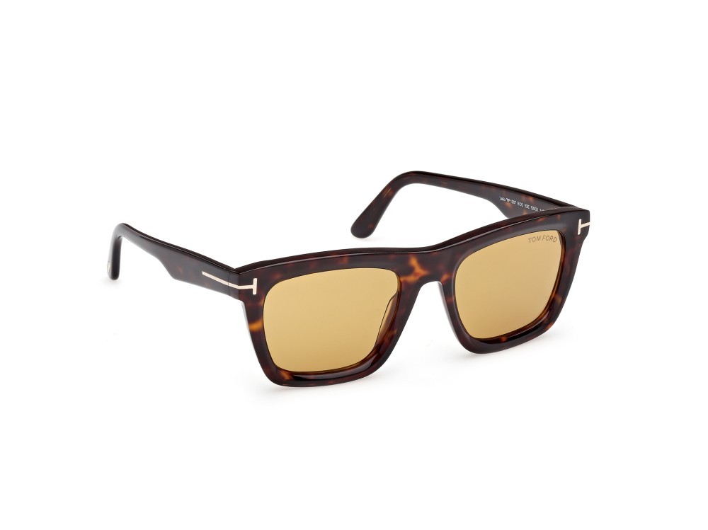 Sunglasses Tom Ford Lelio FT1207 (52E) color avana scura shape square 