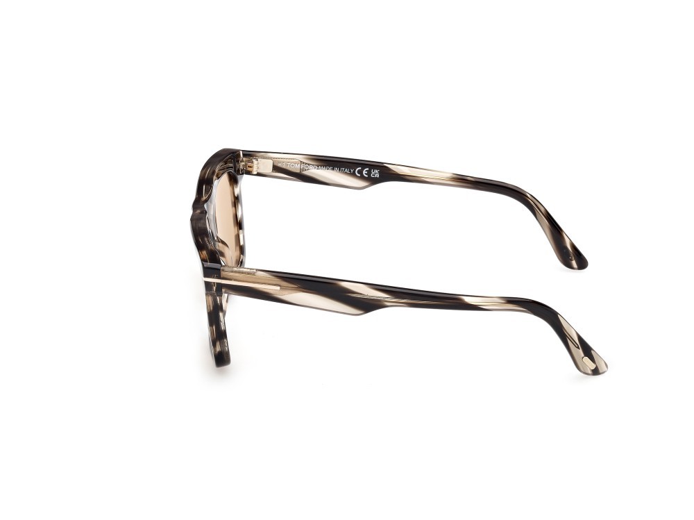 Sunglasses Tom Ford Lelio FT1207 (56E) color avana colorata shape square lenses marrone