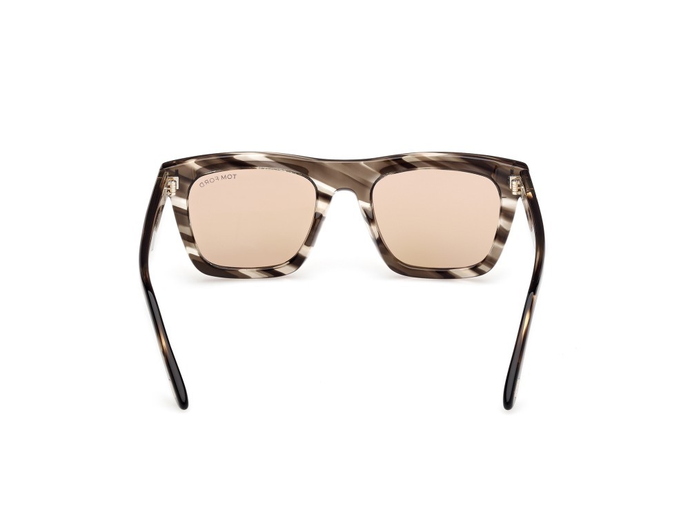 Sunglasses Tom Ford Lelio FT1207 (56E) color avana colorata shape square lenses marrone