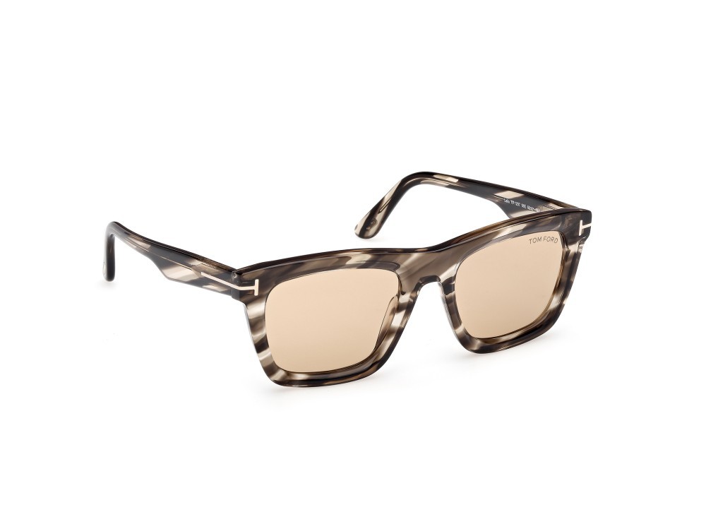 Sunglasses Tom Ford Lelio FT1207 (56E) color avana colorata shape square lenses marrone