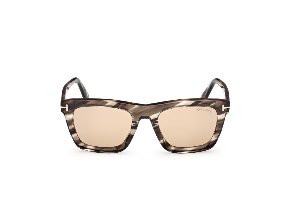 Sunglasses Tom Ford Lelio FT1207 (56E) color avana colorata shape square lenses marrone