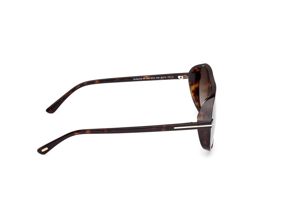 Sonnenbrillen Tom Ford Guillaume FT1208 (52K) farbe avana scura form aviator gläser roviex sfumato