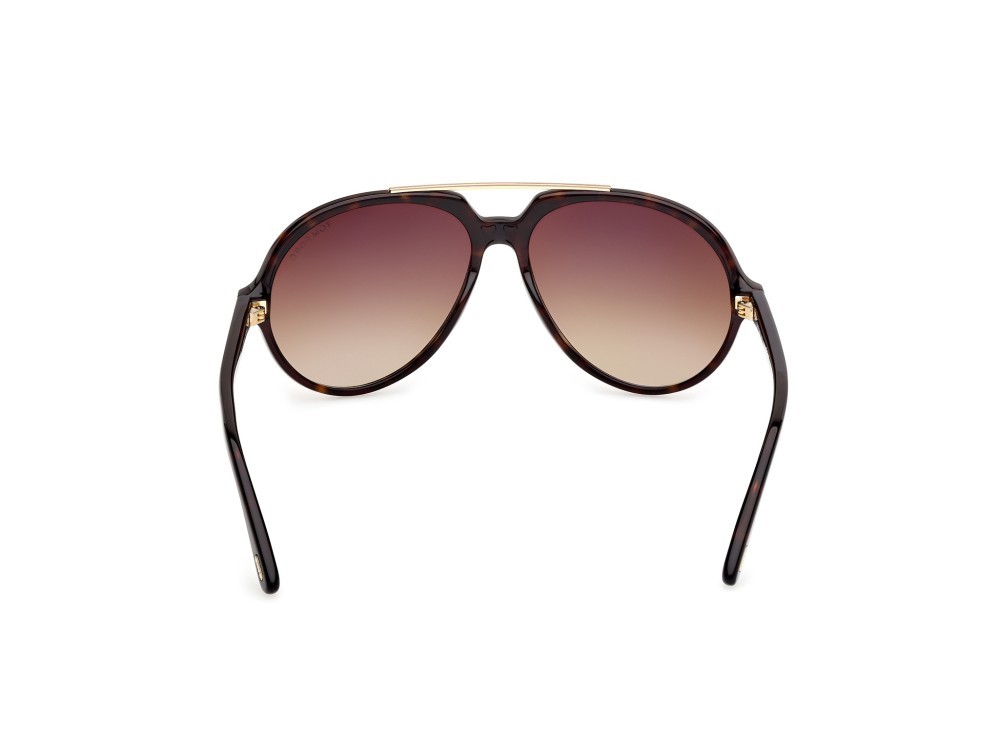 Occhiali da sole Tom Ford Aalto FT1210 (52F) colore avana scura forma aviator lenti marrone sfumato