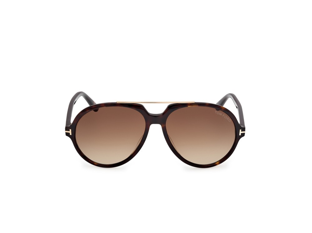 Occhiali da sole Tom Ford Aalto FT1210 (52F) colore avana scura forma aviator lenti marrone sfumato