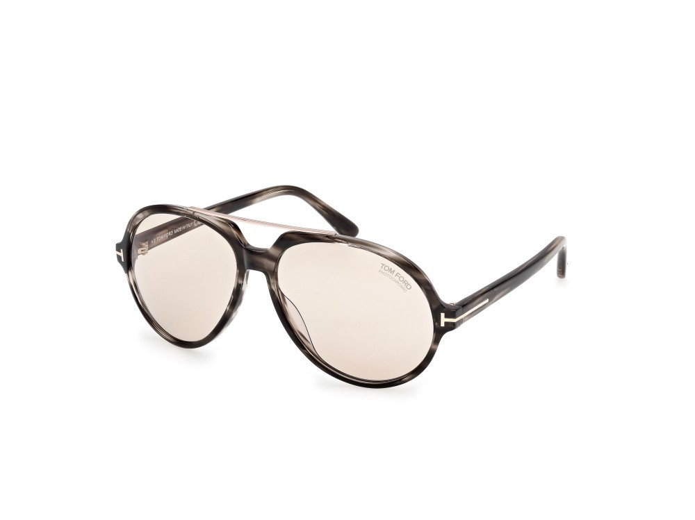 Sonnenbrillen Tom Ford Aalto FT1210 (56E) farbe avana colorata form aviator gläser marrone