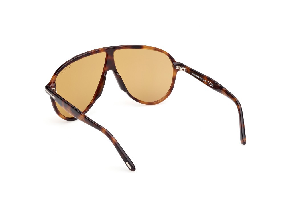 Sunglasses Tom Ford Vladimir FT1211 (53E) color avana bionda  shape aviator 