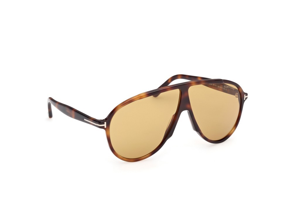 Sunglasses Tom Ford Vladimir FT1211 (53E) color avana bionda  shape aviator 