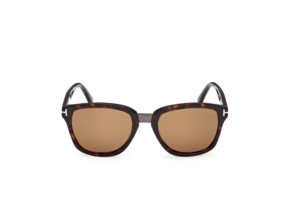 Sonnenbrillen Tom Ford Graydon FT1213 (52E) farbe avana scura form quadratisch gläser marrone