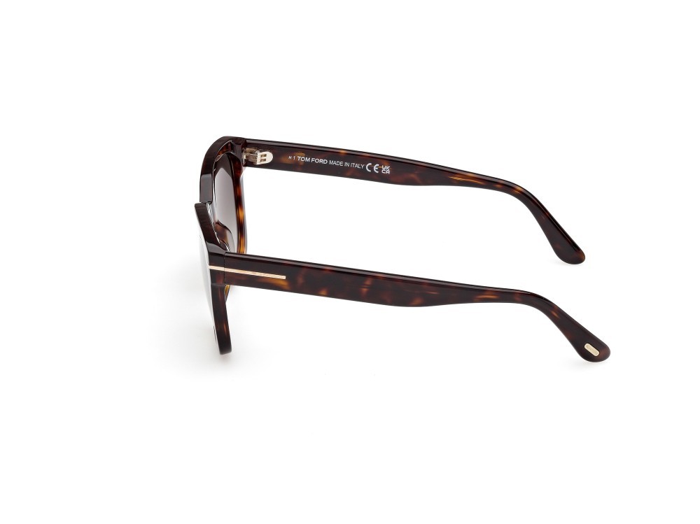 Sunglasses Tom Ford Haylay FT1216 (52B) color avana scura shape square lenses fumo grad.