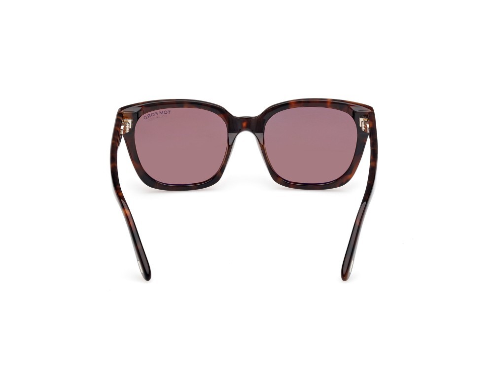 Sunglasses Tom Ford Haylay FT1216 (52H) color avana scura shape square lenses marrone polar.