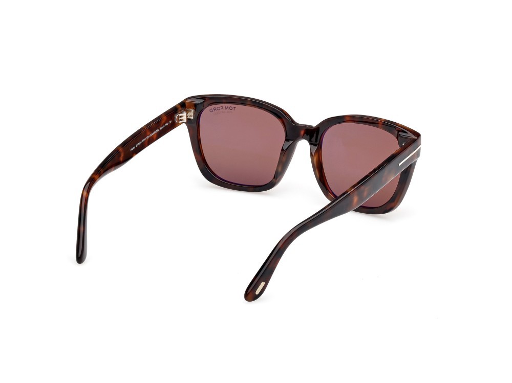 Sunglasses Tom Ford Haylay FT1216 (52H) color avana scura shape square lenses marrone polar.