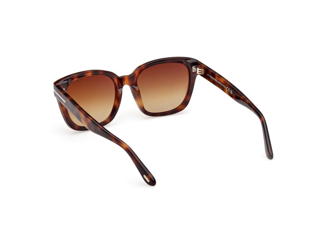 Sunglasses Tom Ford Haylay FT1216 (53F) color avana bionda  shape square lenses marrone sfumato